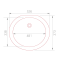 Vasque ovale PMR Salamandre vue de dessus