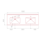PLAN DE TOILETTE TUGELA double V3 vue de dessus